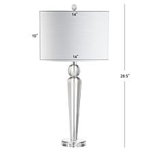 JONATHAN Y Clear Elizabeth 28.5" Crystal LED Table Lamp