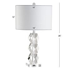 JONATHAN Y Clear Sofia 26" Crystal LED Table Lamp