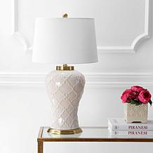 JONATHAN Y Cream Arthur 29" Ceramic LED Table Lamp