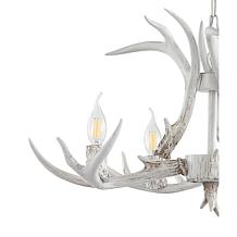Jonathan Y Eldora 26" Adjustable Resin Antler 4-Light LED Chandelier 