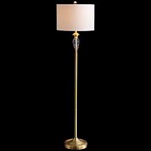 Jonathan Y Evelyn 60"   Crystal and Brass LED Floor Lamp