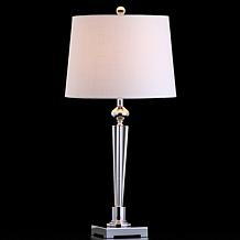 Jonathan Y Foster 28.25" Crystal and Chrome LED Table Lamp