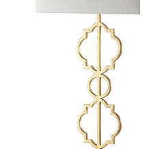 Jonathan Y Gold Selina 64.5" Iron Ogee Trellis Modern LED Floor Lamp