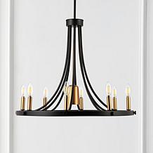 Jonathan Y Gold Urbanna 26.75" 9-Light Adjustable Iron LED Chandelier