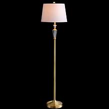 Jonathan Y Harper 61"   Crystal and Brass LED Floor Lamp