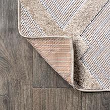 JONATHAN  Y High-Low Pile Ogee Trellis Indoor/Outdoor 5' x 8' Rug