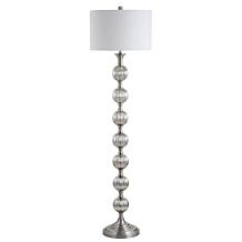 JONATHAN Y Mercury Silver Oslo 60.5" Glass Metal LED Floor Lamp