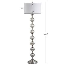 JONATHAN Y Mercury Silver Oslo 60.5" Glass Metal LED Floor Lamp