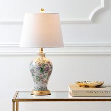 JONATHAN Y Multi and Brass Grace 24" Floral LED Table Lamp