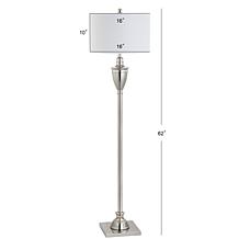 JONATHAN Y Polished Nickel Othello 62" Metal LED Floor Lamp