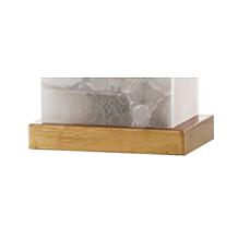 JONATHAN Y White Gold Leaf Elizabeth 27.5" Alabaster LED Table Lamp