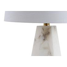 JONATHAN Y White Xio 25.5" Alabaster LED Table Lamp
