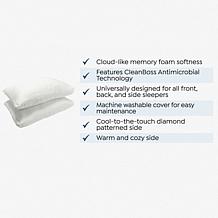 Joy CleanBoss 5-Star Hotel Memory Cloud Set of 2 Pillows
