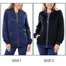 Joy CleanBoss Luxurious Faux Suede Reversible Bomber Jacket