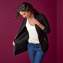 Joy CleanBoss Luxurious Faux Suede Reversible Bomber Jacket