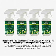JOY Eat Cleaner 4-pack Fruit & Veggie Natural Wash & Life Extender AS