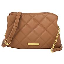 Joy First Class Luxury Leather Quilted Chic Crossbody Bag