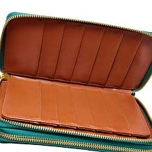 Joy Luxe Leather Best Gift Ever Double Wallet With Wrist Strap