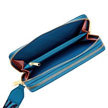 Joy Luxe Leather Best Gift Ever Double Wallet Wristlet with RFID