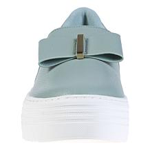 Joy Luxe Slip-On Genuine Leather Bow Sneaker with Orthotic Insole