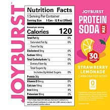 Joyburst 12-count Protein Soda MAX - Strawberry Lemonade