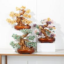 KALIFANO Gemstone Bonsai Tree of Life Sculpture