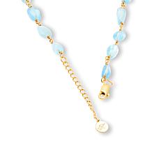KALIFANO Gold-Plated Sterling Silver Gemstone Nugget 27" Necklace