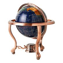 KALIFANO Handcrafted 14" Gemstone Globe