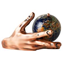 KALIFANO Handcrafted World in Hand Gemstone Globe