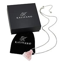 KALIFANO Happy Buddha Carved Gemstone 30" Necklace