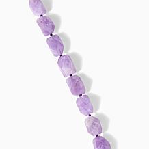 KALIFANO Sterling Silver Amethyst Nugget 22" Necklace