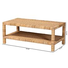 Kalimantan Coffee Table 39.4" W x 19.5" D x 15.7" H