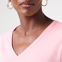 KAP by Kaphill V-Neck Top with Gathering Sleeve