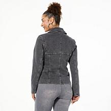 kathy ireland® Fashion 360 Denim Corset Style Blazer