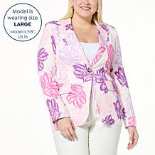 kathy ireland® Fashion 360 Garden Party Spring Printed Blazer