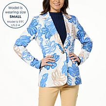 kathy ireland® Fashion 360 Garden Party Spring Printed Blazer