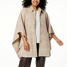 kathy ireland® Fashion 360 Swiss Chateau Faux Wool Belted Poncho
