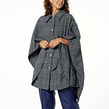 kathy ireland® Fashion 360 Swiss Chateau Faux Wool Belted Poncho