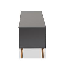 Kelson Dark Grey and Gold Finished Wood TV Stand