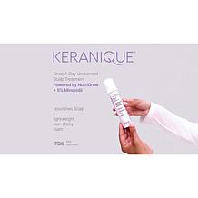 Keranique 120-Day Hair Regrowth Foam System with Scalp Massager AS