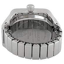 Kessaris Crystal-Accent Expansion Band Ring Watch