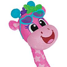 Kids Hits Dancing Giraffe Polly Pink and Blue Animal Plush
