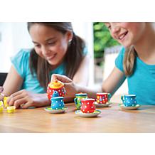 KIDZMAKER Paint Your Own Mini Tea Set - 13-Piece Porcelain Kit