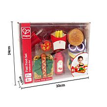 Kitchen Fast Food Wooden 27 Piece Playset