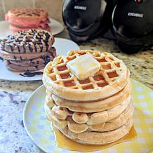 Kitchen HQ Double Mini Waffle Maker with Dual Plates