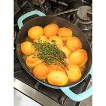 Kitchen HQ Spring Bunny Themed Cast Iron Ceramic Nonstick Casserole