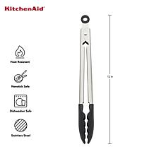 KitchenAid Gourmet Silicone Tipped Stainless Steel Tongs