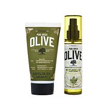 Korres Olive 2-piece Face & Body Scrub & Blossom Body Oil Set