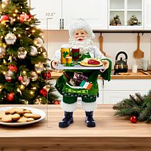 Kurt Adler 10.5" Fabriche™ Musical Irish Chef Santa