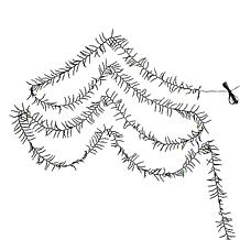 Kurt Adler 2000 Multicolored LED Light 65" Cluster Garland